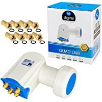 HB-Digital LNB LNC - Conector con contactos chapados en oro para cable de televisión de alta definición- para FULL HD TV…